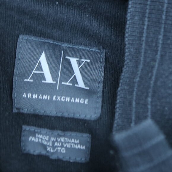 Armani Exchange Men's Contrast Bomber Zipper Jacket Black Size XL - Picture 3 of 7